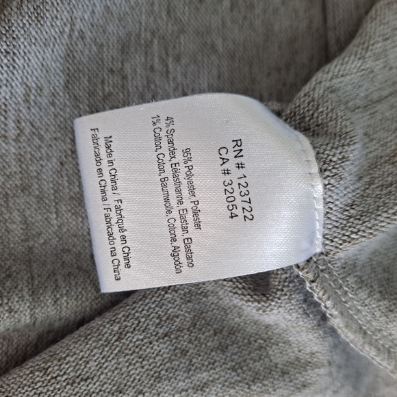 Anthropologie One September Heathered Gray Braided V-Neck Knit Long Sleeve Top S - Picture 8 of 8